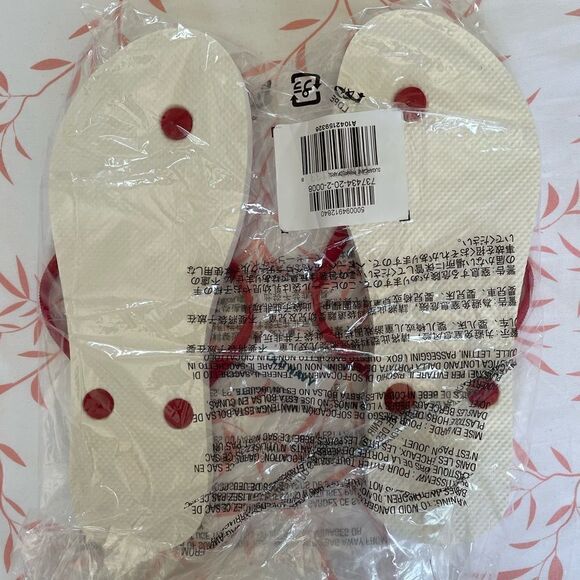 🎄Christmas holiday themed flip flops size 6 7 8 - Picture 3 of 3